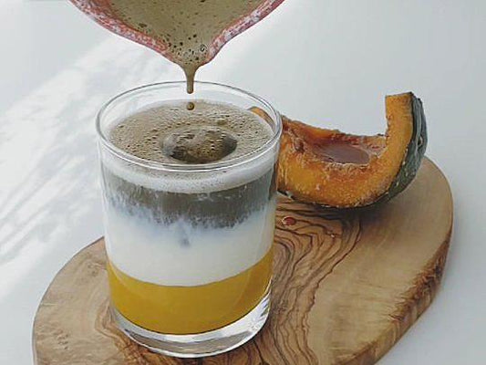 Iced Kabocha Hojicha Latte