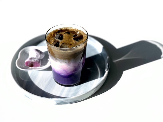 Ube Hojicha Latte